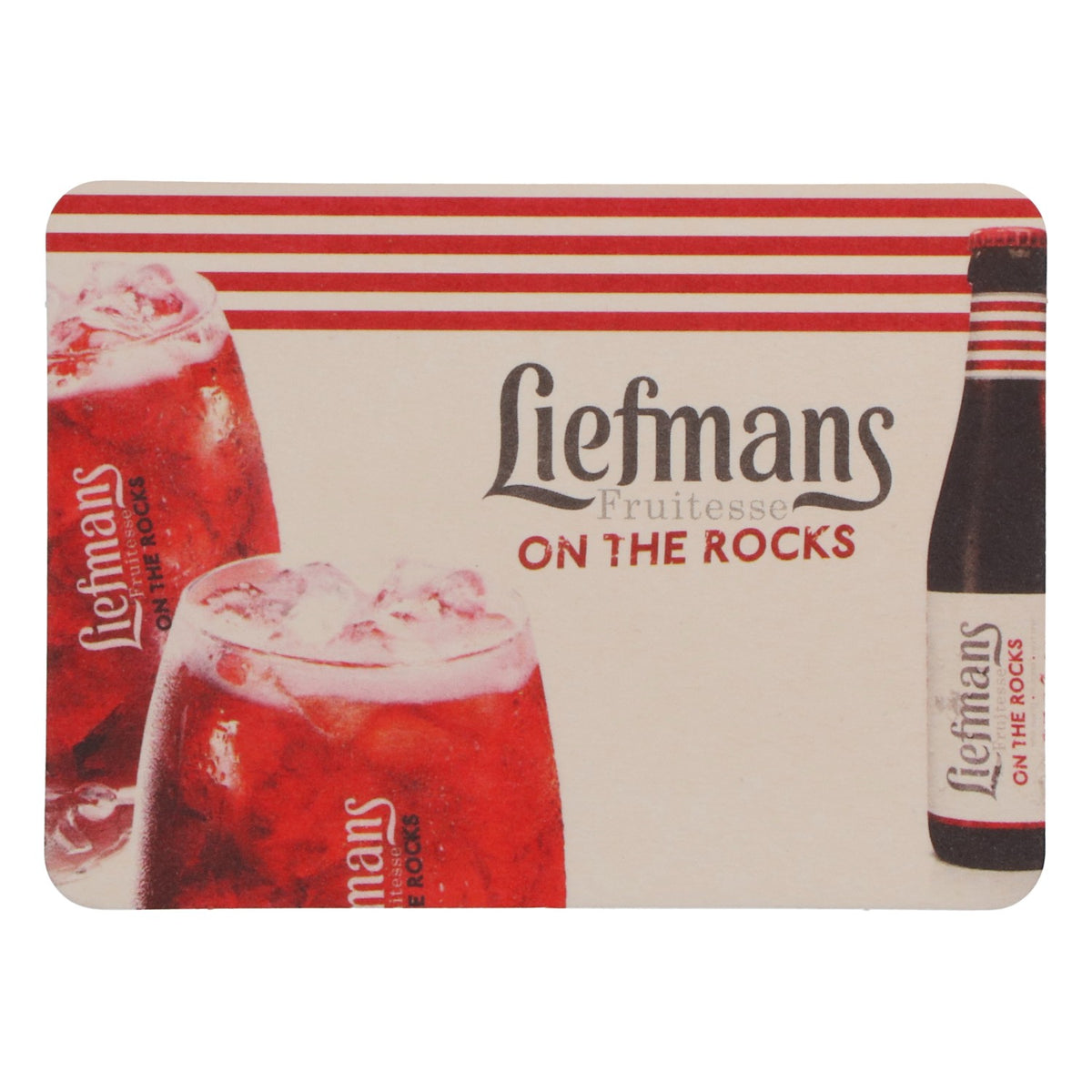 100x Liefmans Bier podkładki pod piwo podkładki pod szklanki akcesoria barowe 11x8 cm czerwone/białe – Widok 3