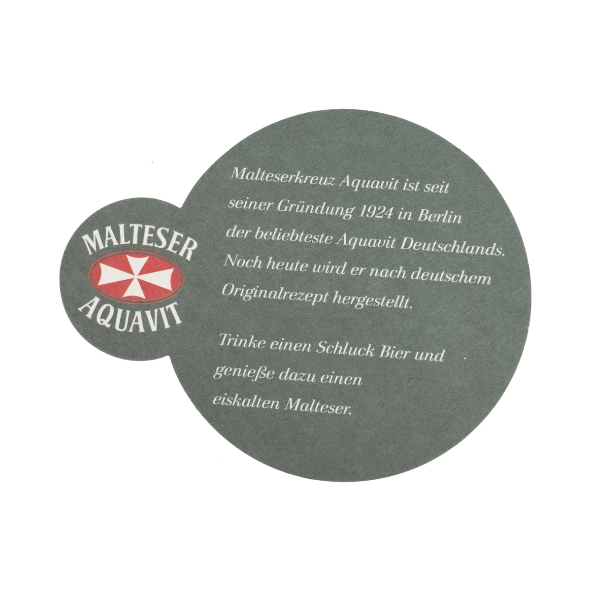 100x Malteser Acquavit coaster coaster szklany sznaps zielony – Widok 2