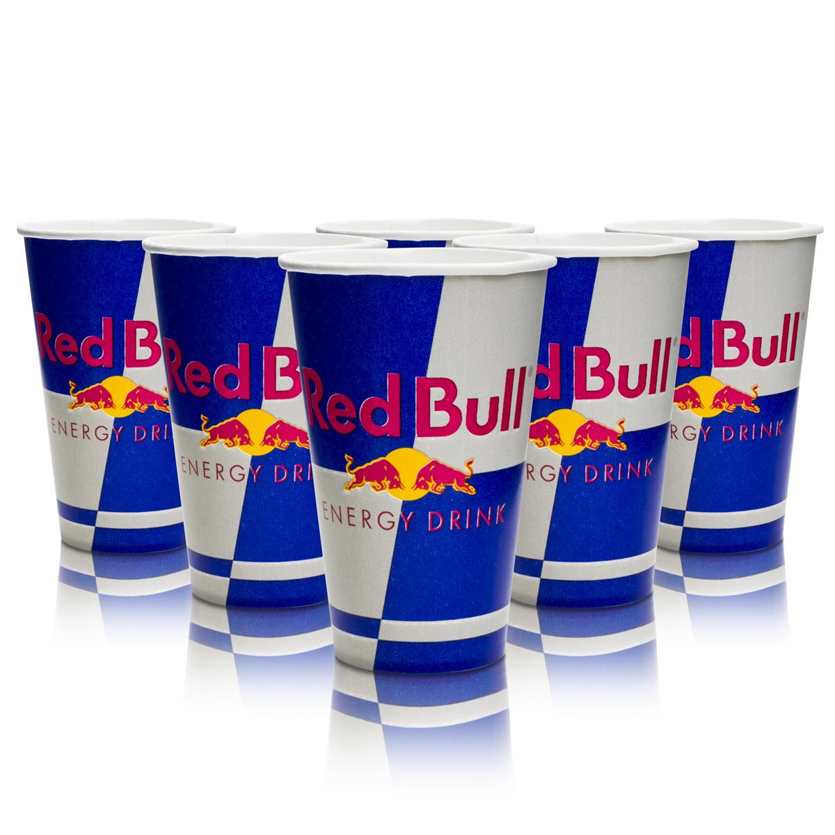 100x kubki Red Bull Energy jednorazowe kartonowe 0,2l