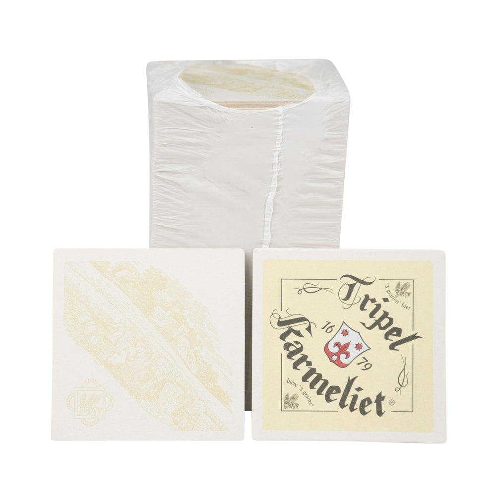 100x Tripel Karmeliet coaster coaster square table 10x10cm Coaster drip