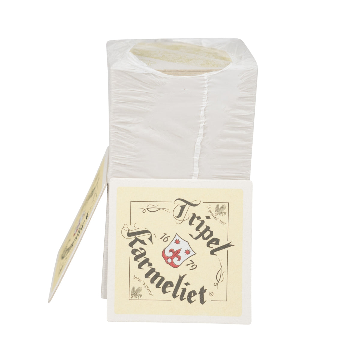 100x Tripel Karmeliet coaster coaster square table 10x10cm Coaster drip – Widok 2