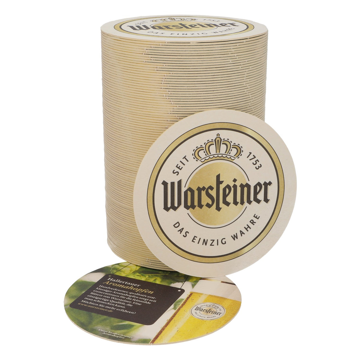 100x podkładki pod piwo Warsteiner Podkładki pod szklanki „Hallertauer Aromatropfen”