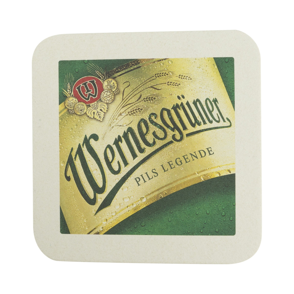 100x Podstawki pod piwo Wernesgrüner Logo Pils legenda podstawki szklanki piwo filc