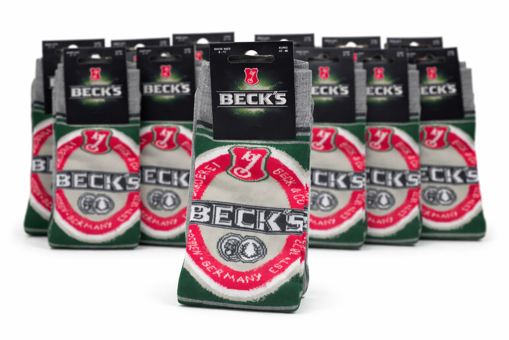 10x Becks Skarpetki Pończochy Rozmiar 42-46 Unisex Skarpetki Retro Party Leisure Crew Beer
