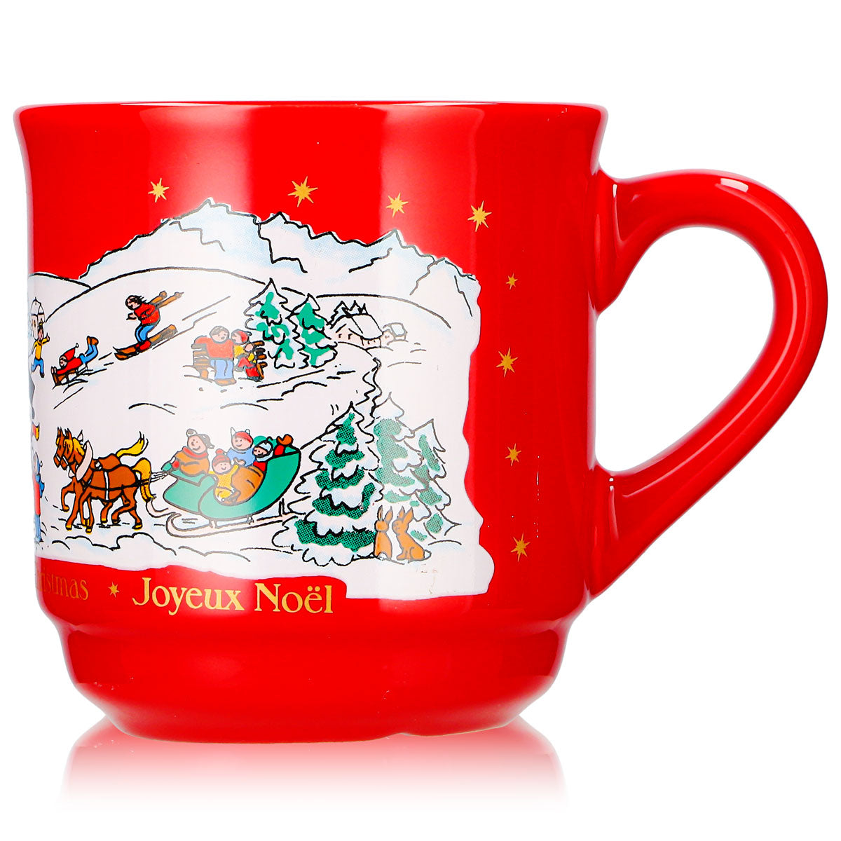 2 kubki do grzanego wina Mohaba, model 8000, „Wesołych Świąt”, zimowy, ognistoczerwony, 0,2 l, z podziałką, nadające się do układania w stosy – Widok 6