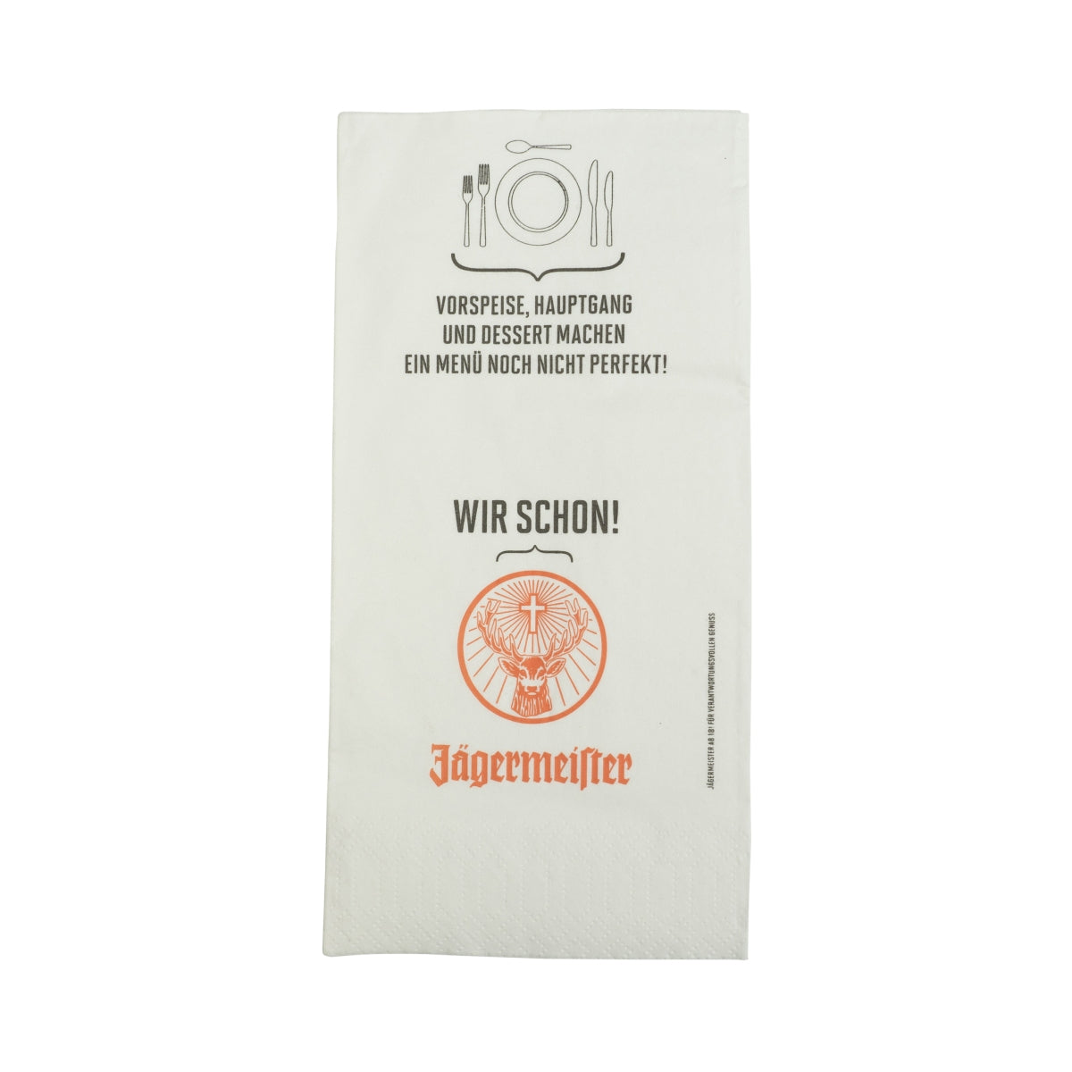 120x Jägermeister likier serwetki toast białe 10x20cm kieliszki gastro bar dekoracja