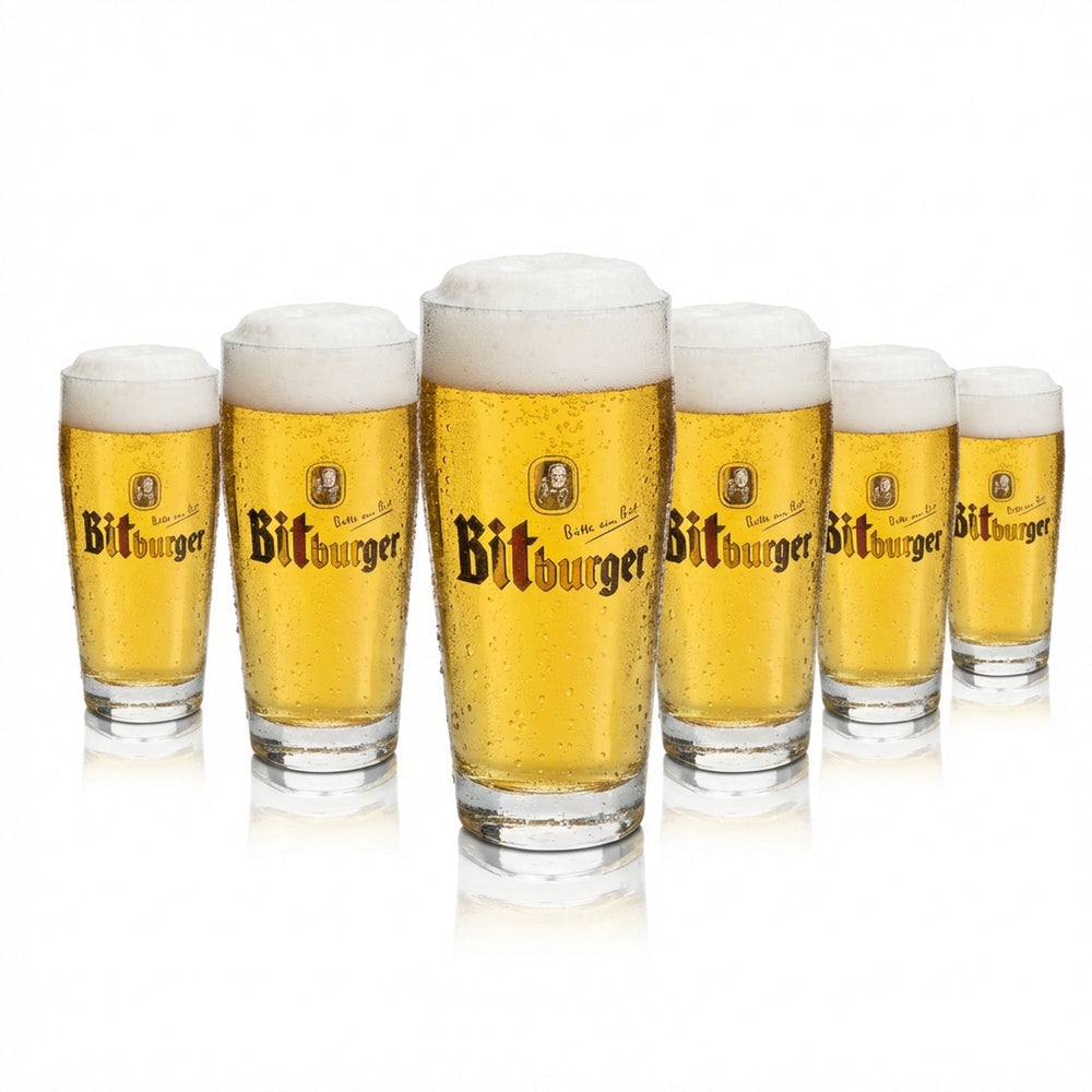 12x szklanka do piwa Bitburger 0,2l kufel Willi