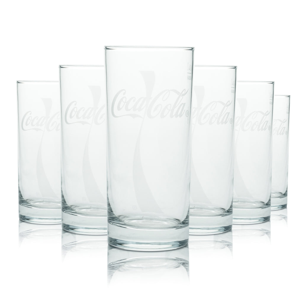 12x Coca Cola Glass 0.4l Wave Tumbler Szklanki do napojów bezalkoholowych Limo Coke Zero Soda