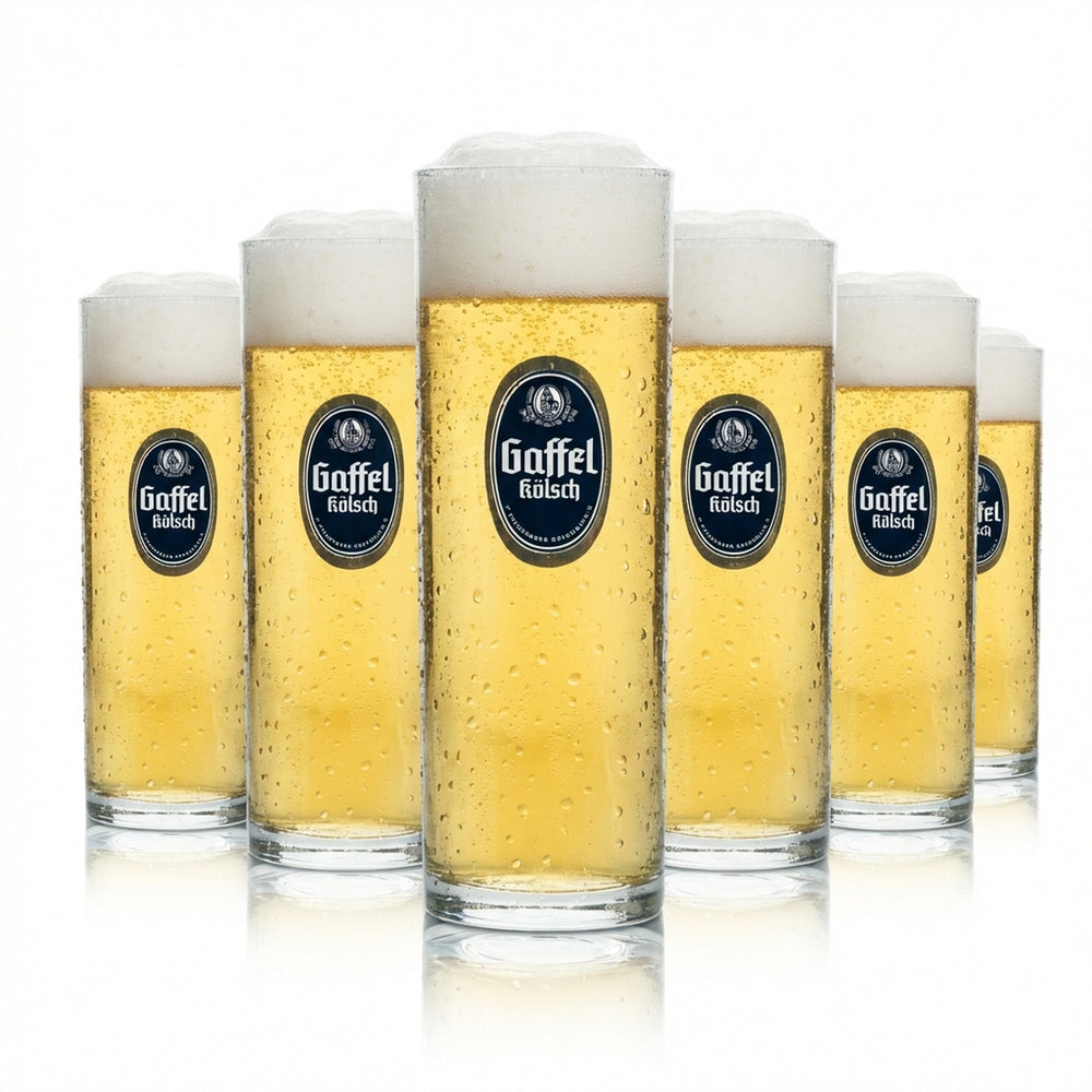 12x Szklanka do piwa Gaffel 0,25l Kölsch Stange Szklanki do piwa kolońskiego Kufel do piwa Rastal