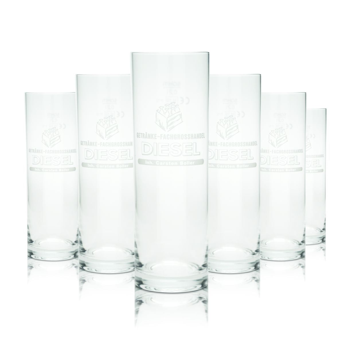 12x GFH Diesel szklanka do piwa 0.2l barowa szklanka do piwa Kölsch zestaw szklanek typu highball