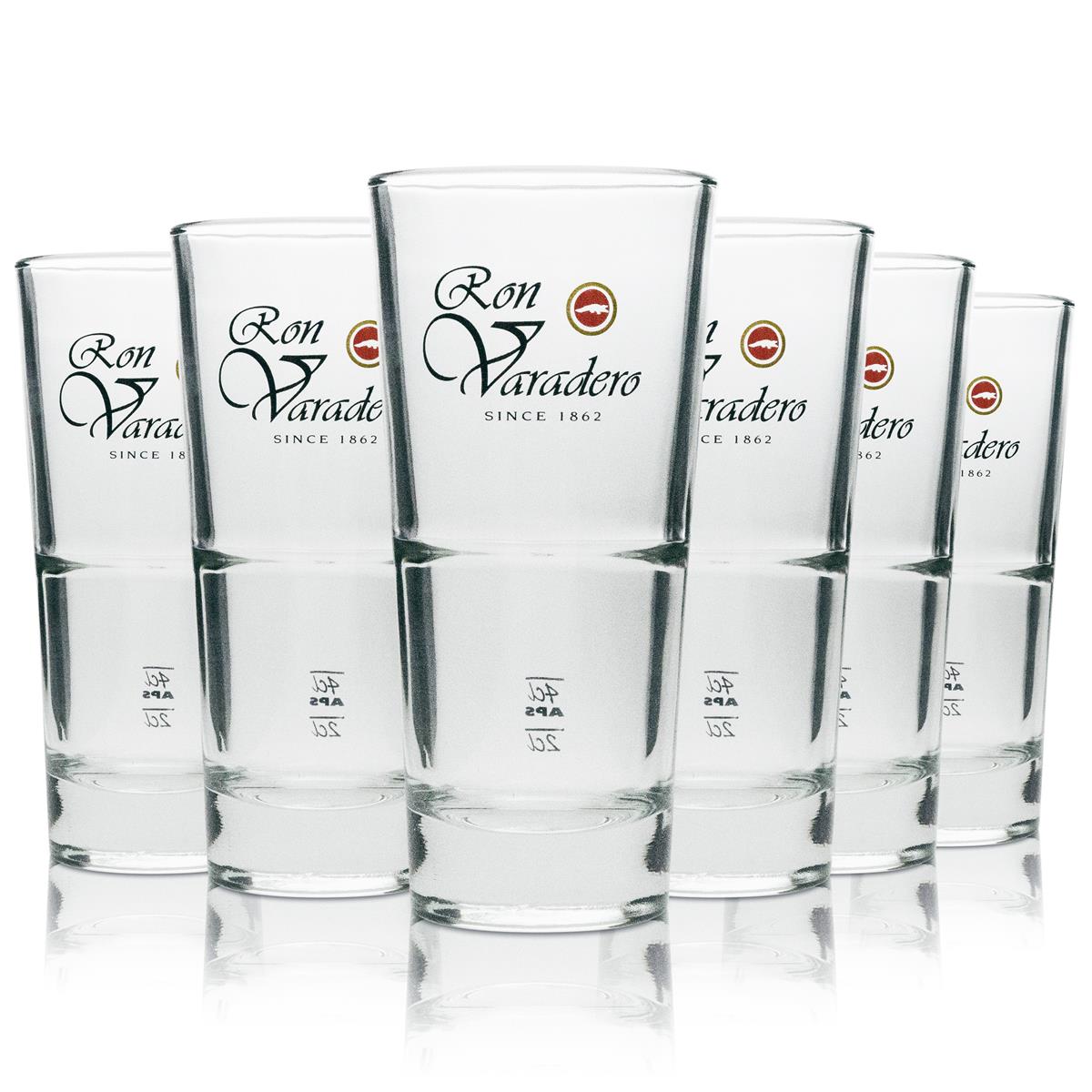 12x Ron Varadero szklanka do rumu long drink czarny napis 350ml