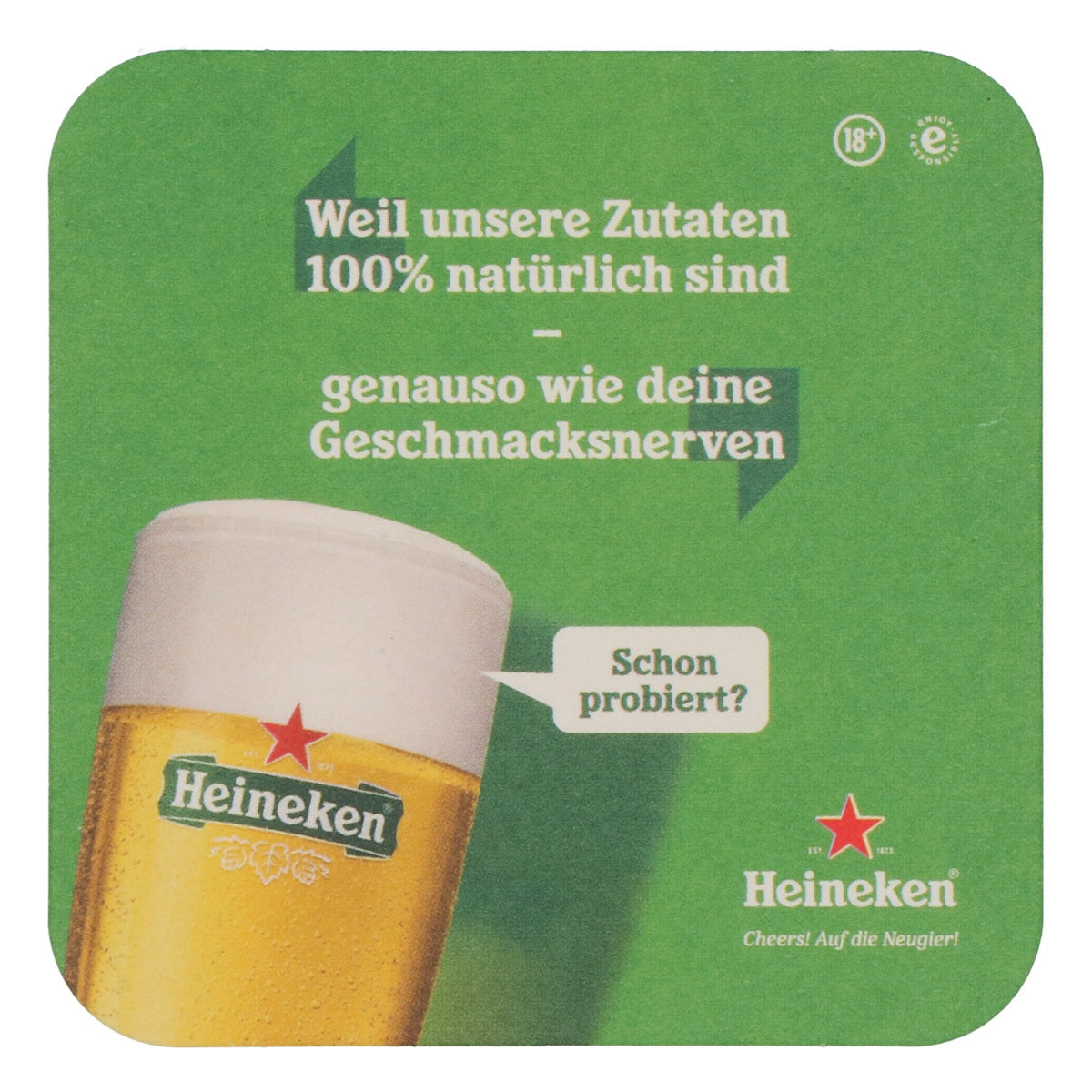 150x podkładki pod piwo Heineken 9,3x9,3 cm „...że jest wegańskie?” – Widok 3