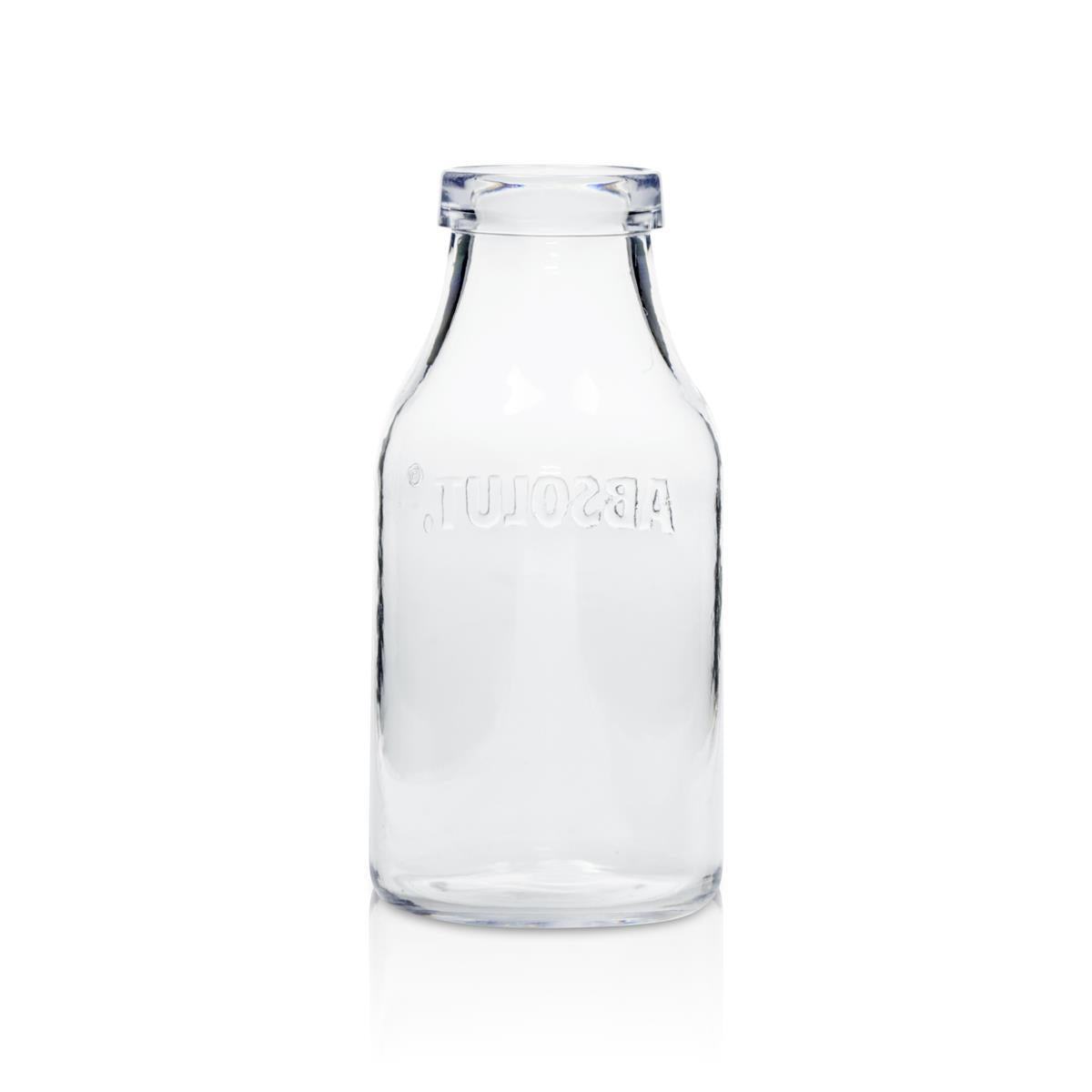 1x Absolut Vodka szklana butelka na mleko plastikowa mała – Widok 3