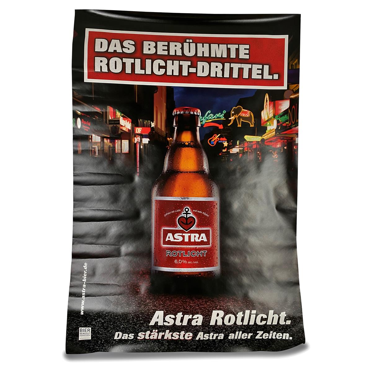 1x znak reklamowy piwa Astra plakat CLP czerwone światło trzecie