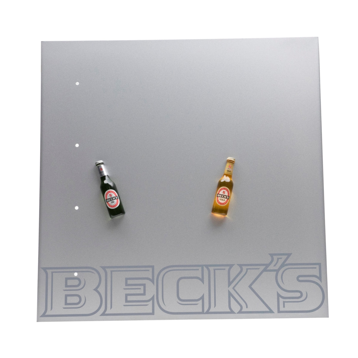 1x srebrny magnes na klucze do piwa Becks