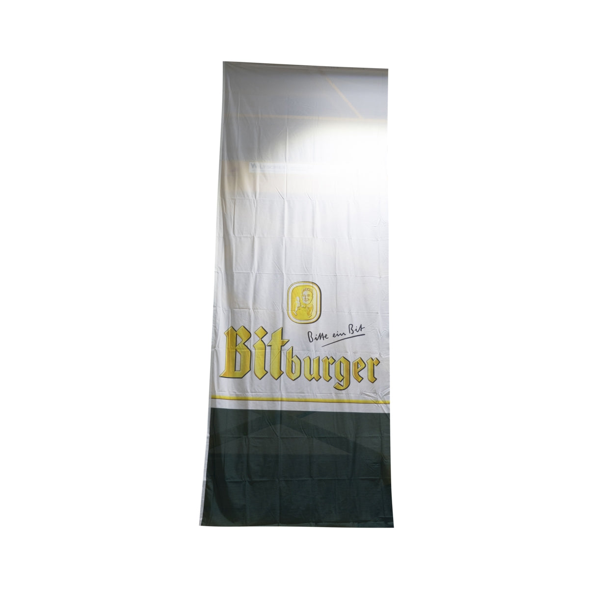1x Logo flagi piwa Bitburger Biały Zielony
