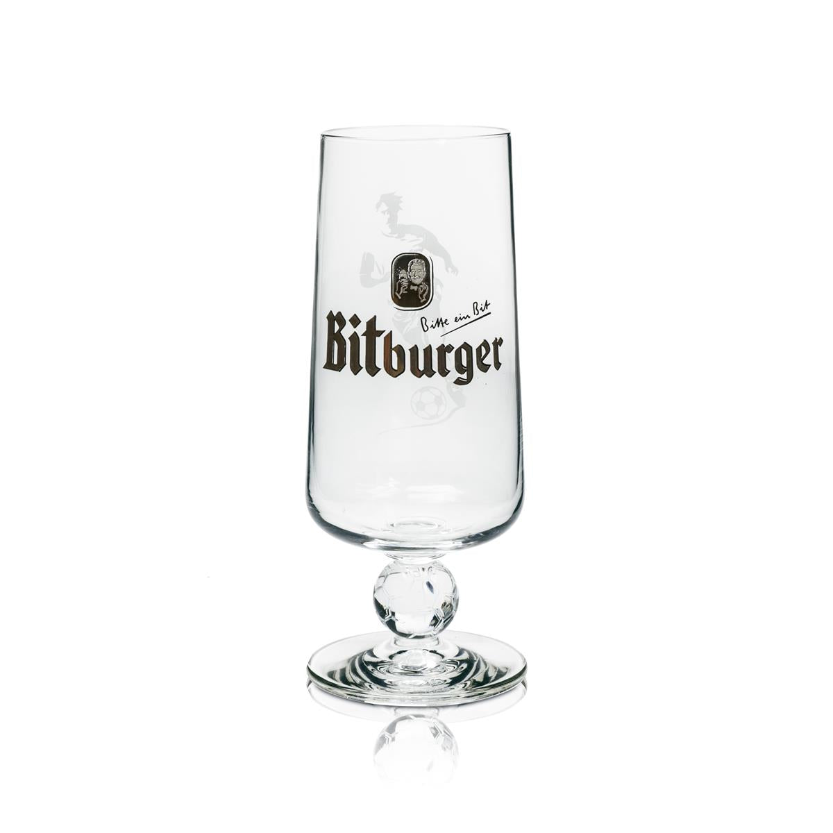 1x Szklanka do piwa Bitburger 0,25l Football Edition Indywidualnie zapakowana