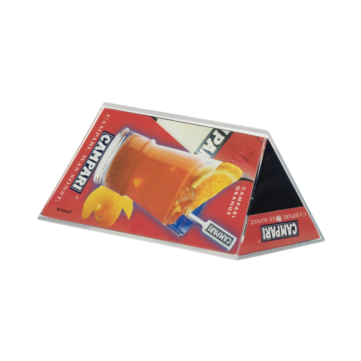 1x Ekspozytor stołowy na likier Campari z 3 rogami