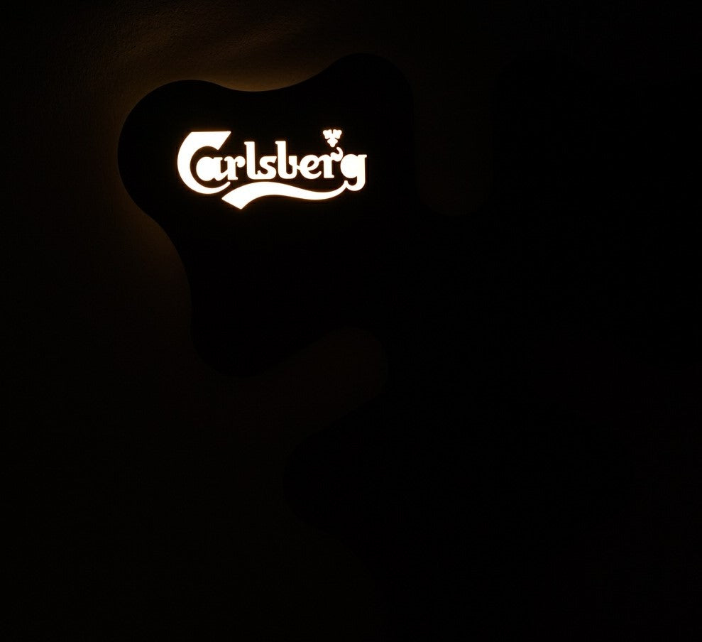 1x neon piwa Carlsberg Hop Leaf srebrny – Widok 2