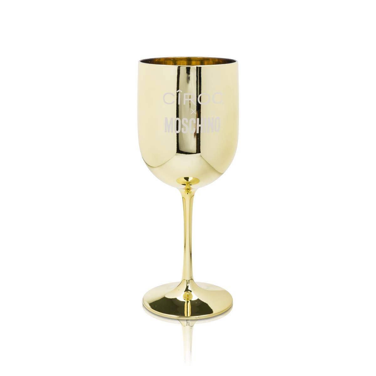 1x Ciroc vodka glass gold goblet plastic x Moschino – Widok 2