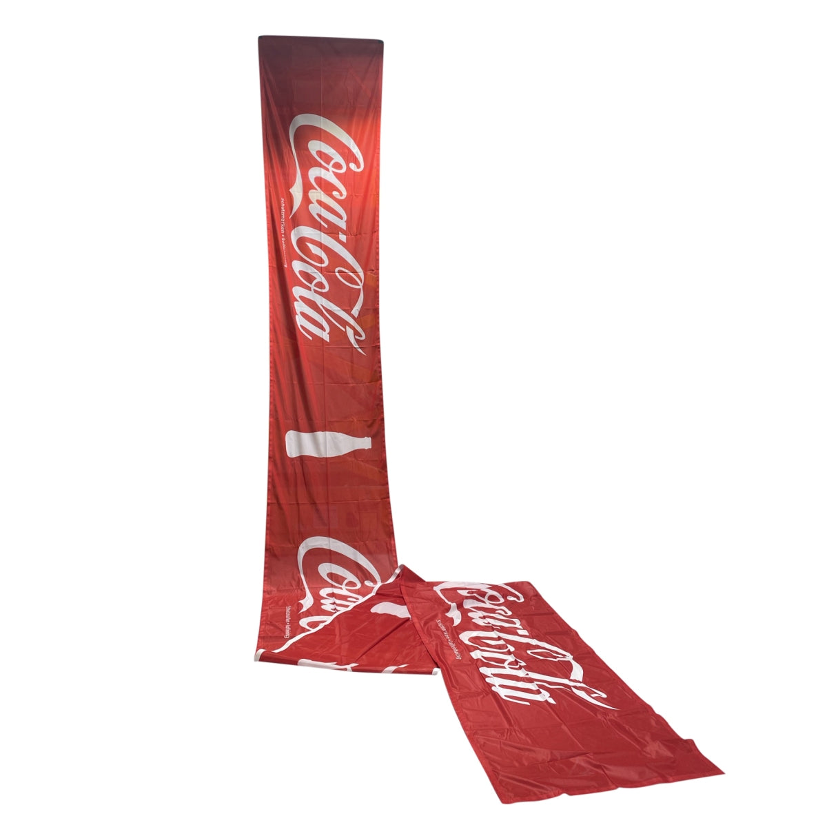 1x flaga napoju bezalkoholowego Coca Cola czerwone logo długie