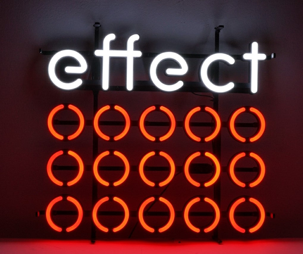1x Neon Effect Energy Neon LED czerwone kółka