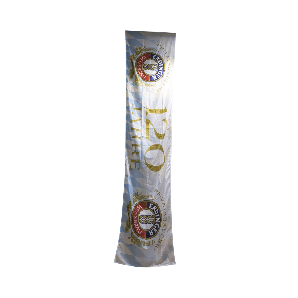 1x flaga piwa Erdinger 120 lat jasnoniebieska
