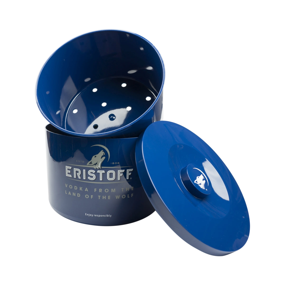 1x Eristoff Vodka cooler 10l pojemnik na lód niebieski – Widok 3