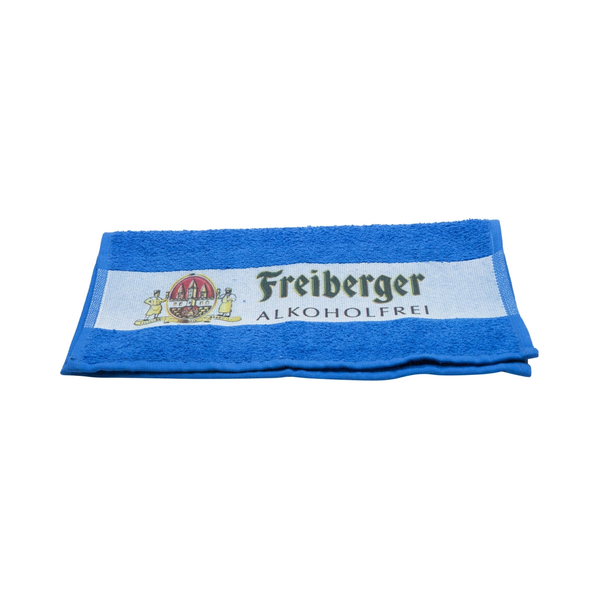 1x Ręcznik do piwa Freiberger niebieski mały 50x30
