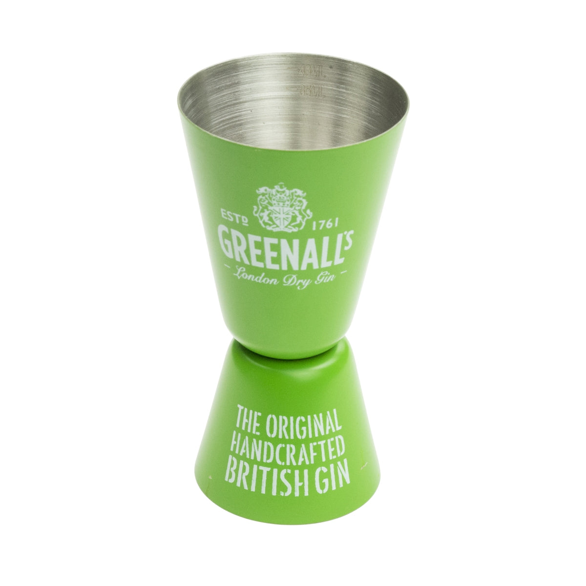 1x Miarka do ginu Greenalls zielona 2/4 cl