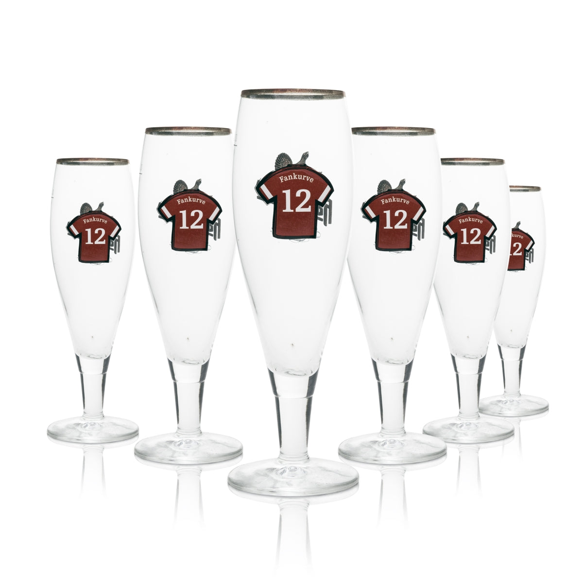 6x Szklanka do piwa Hasseröder 0,3l Cup Fan Jersey Ritzenhoff