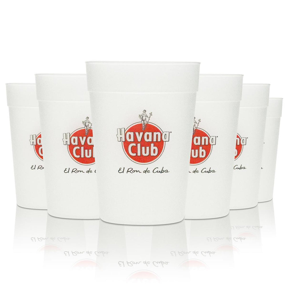 6x Havana Club Rum kubek z twardego plastiku wielokrotnego użytku 0,3l