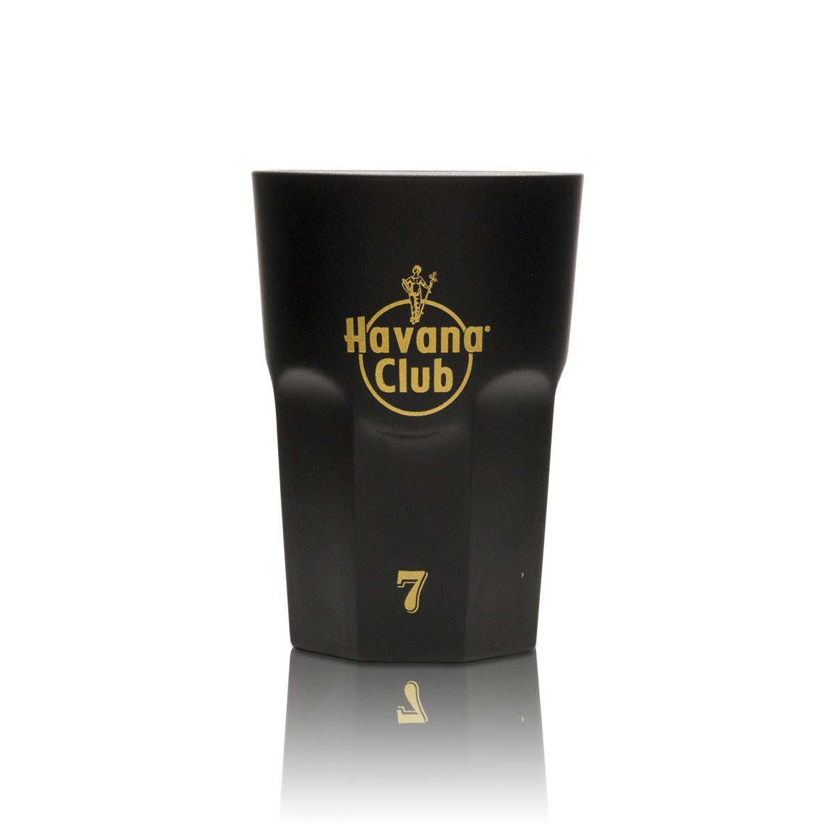 1x szklanka Havana Rum long drink czarne złoto 7 Anos