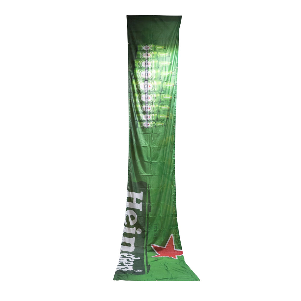 1x Baner z flagą piwa Heineken zielony