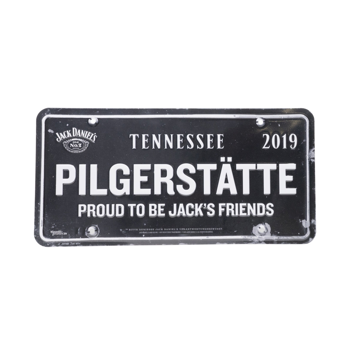 1x Jack Daniels Rum puszka z napisem Pilgrimage site 2019 30.5x15