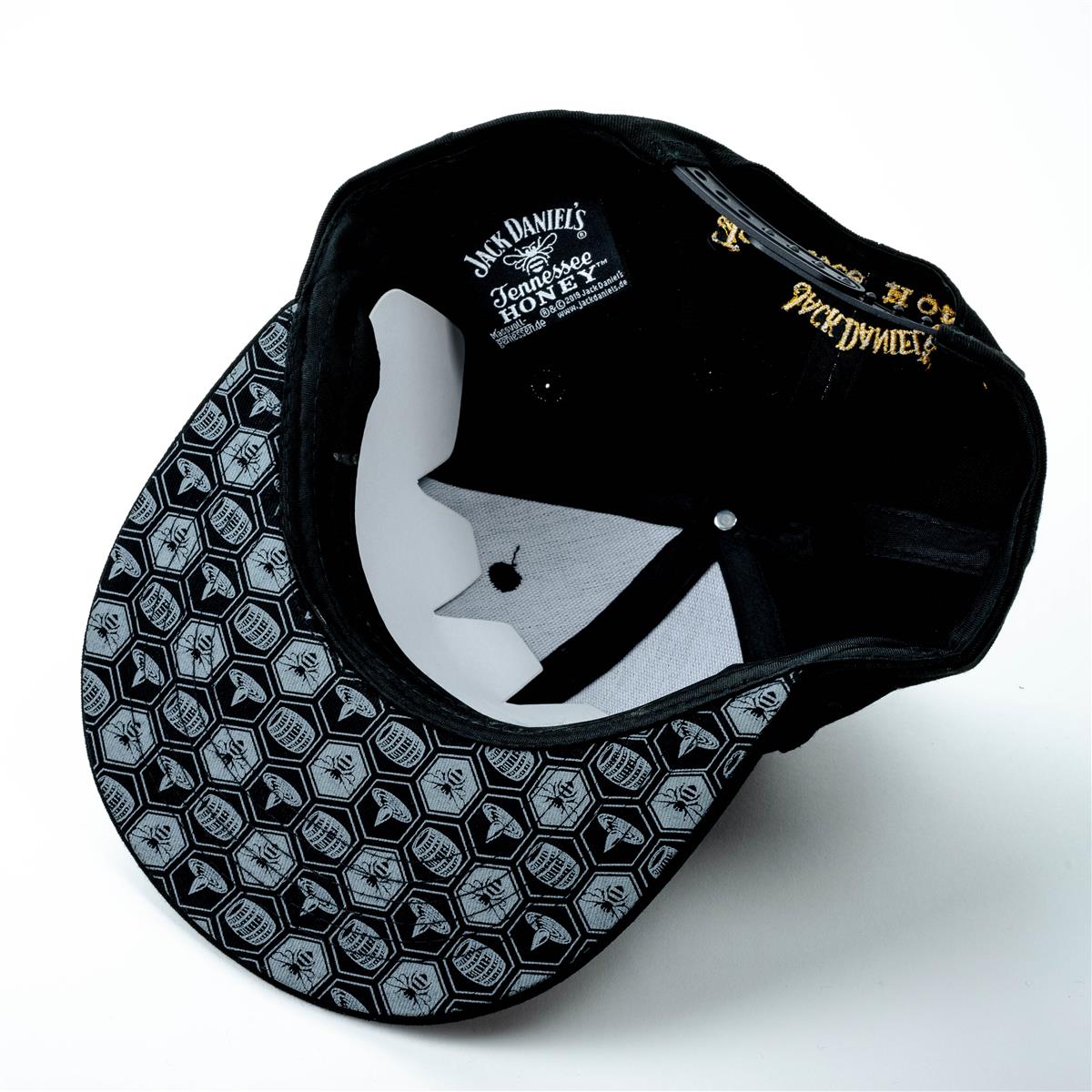 1x Jack Daniels Whiskey Cap Snapback "Honey" Black – Widok 3