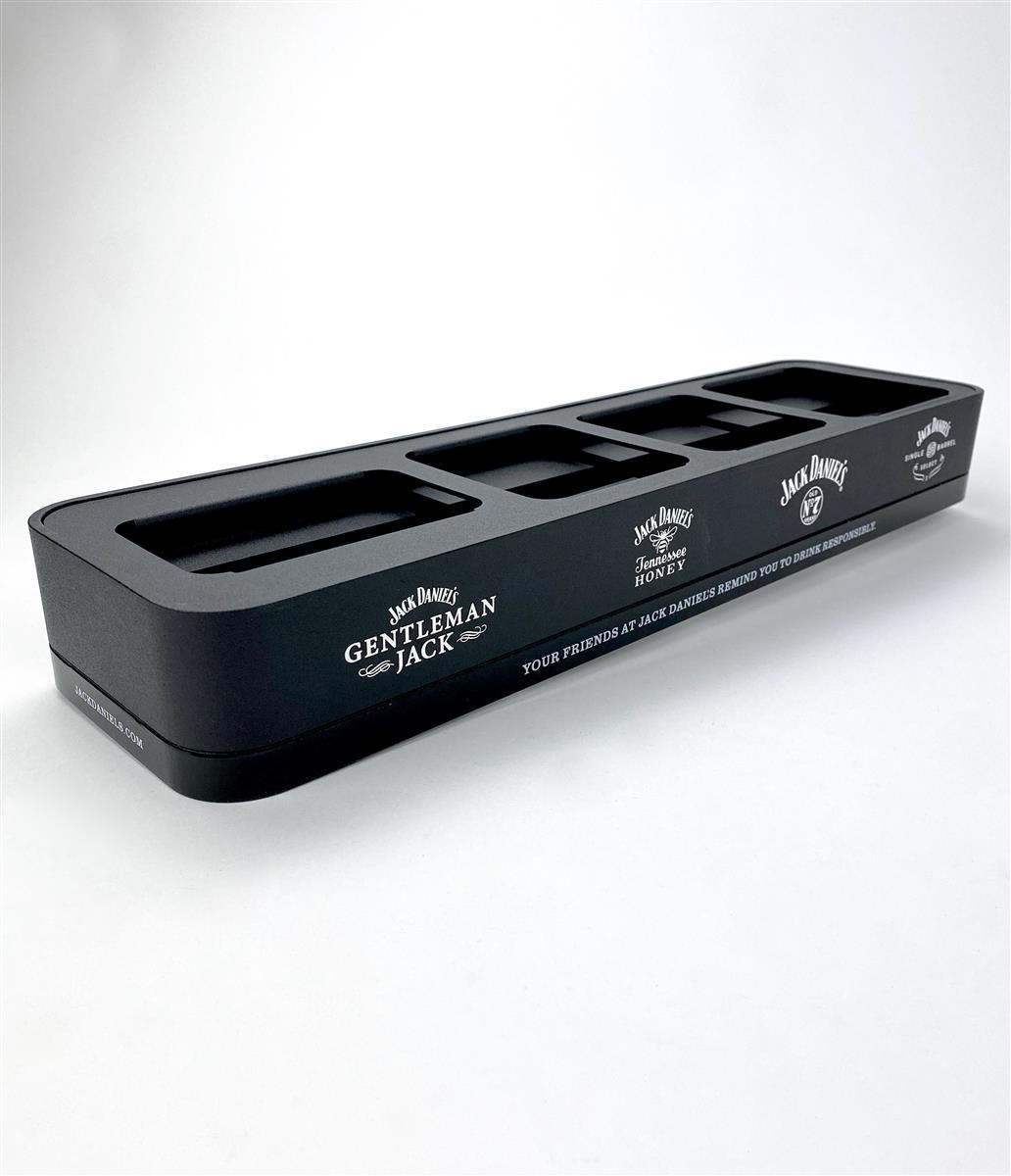 1x Jack Daniels Whiskey Glorifier metalowy 4 butelki czarny