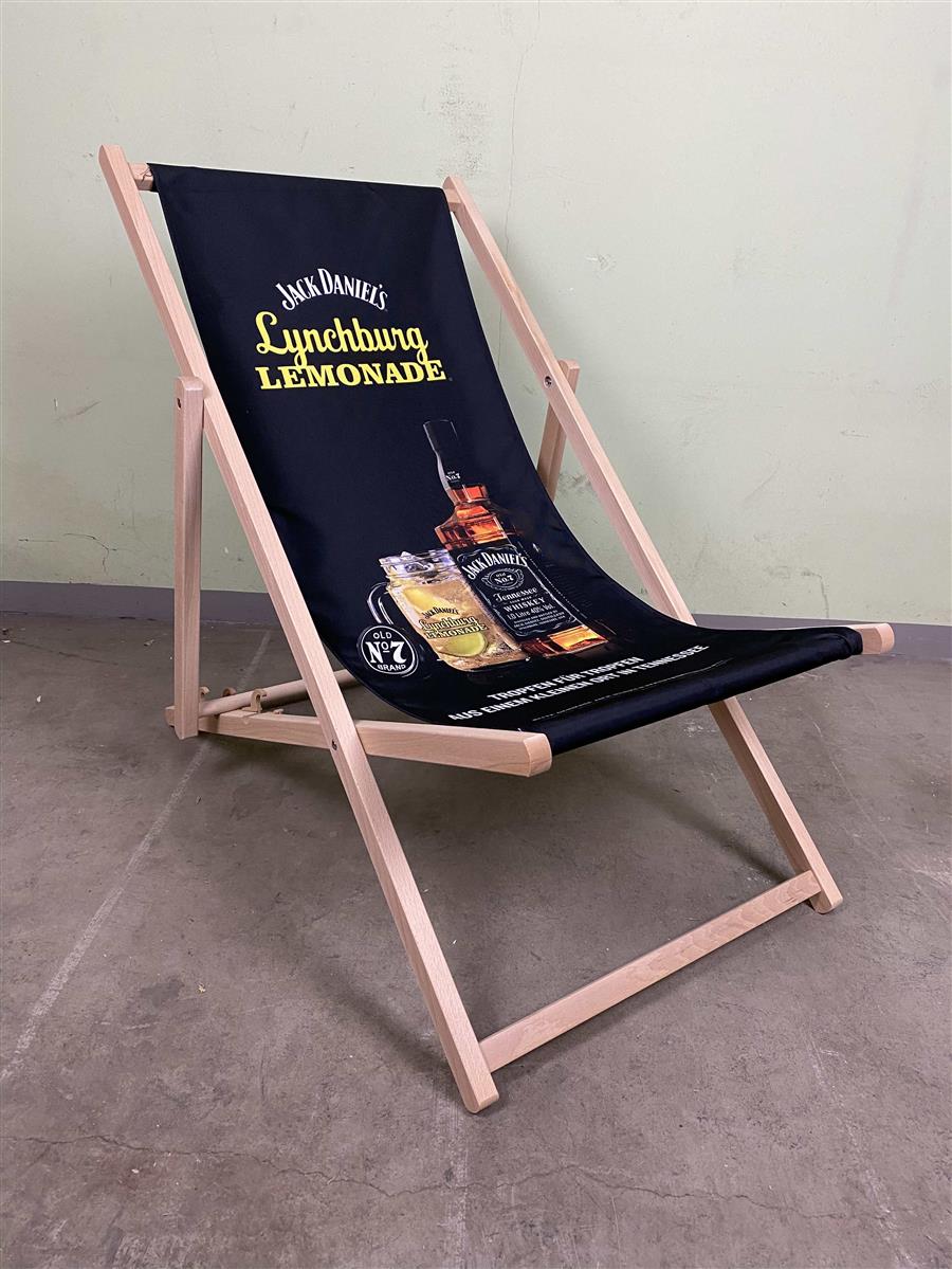1x Leżak Jack Daniels Whiskey Lynchburg Lemonade czarny