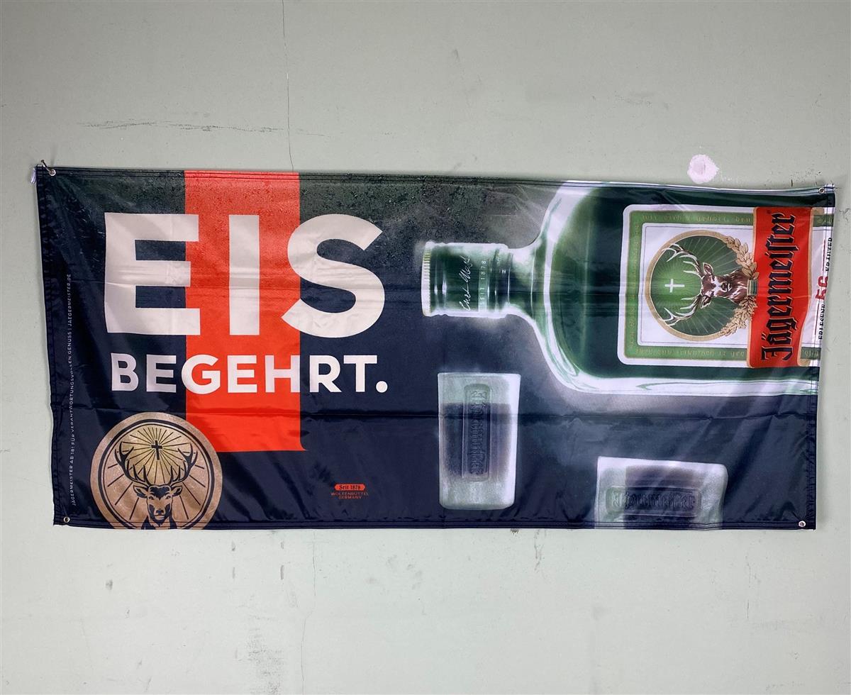 1x Jägermeister Likier Flaga Eisbegehrt 180 x 80 – Widok 3
