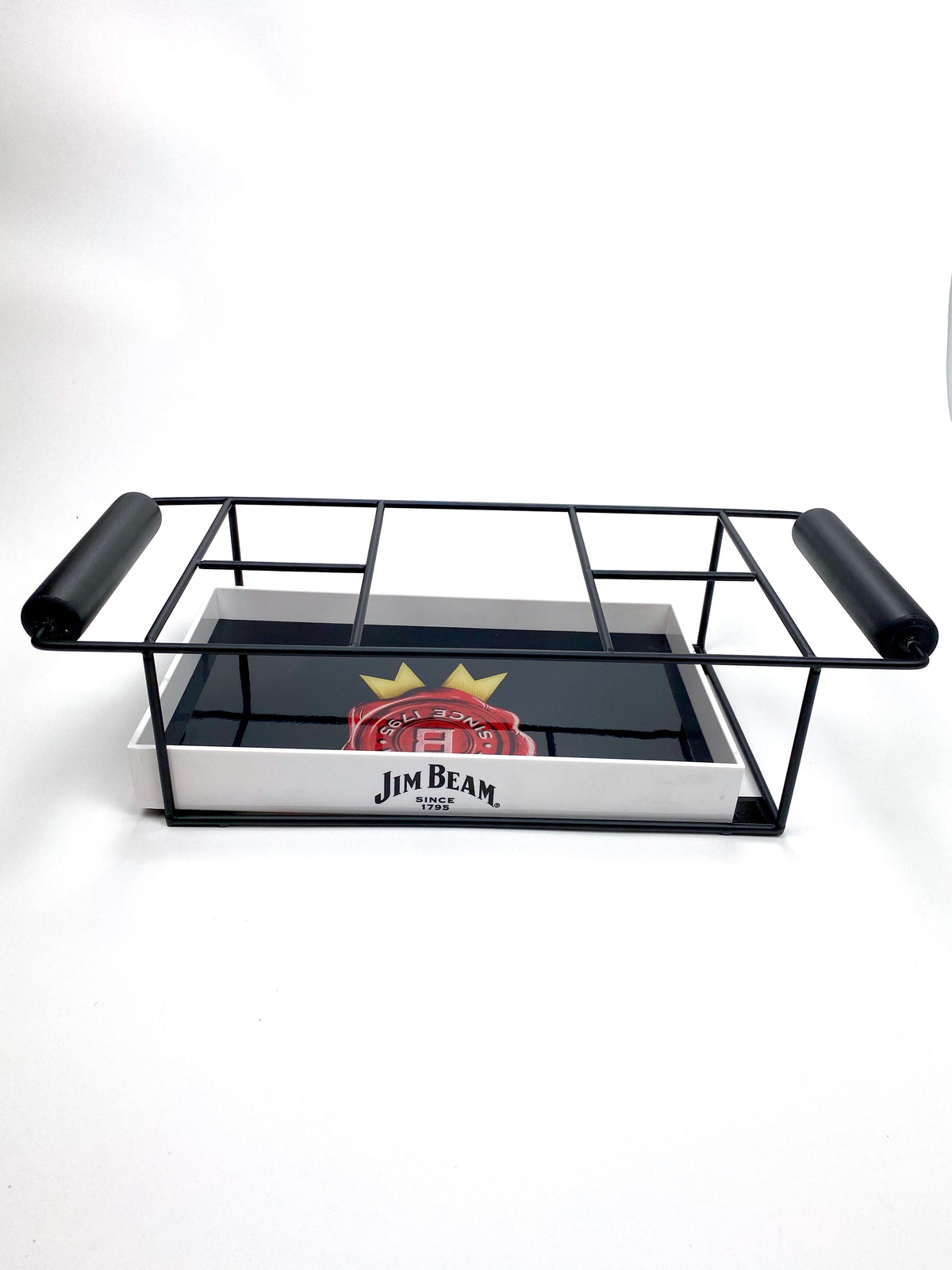 1x Jim Beam Whiskey Barcaddy metalowa kratka z tacką