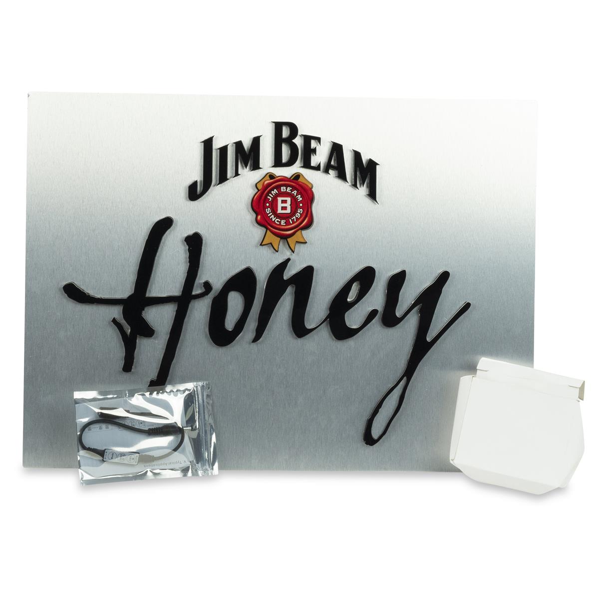 1x Jim Beam Whiskey Honey podświetlany znak 50 x 35 – Widok 2