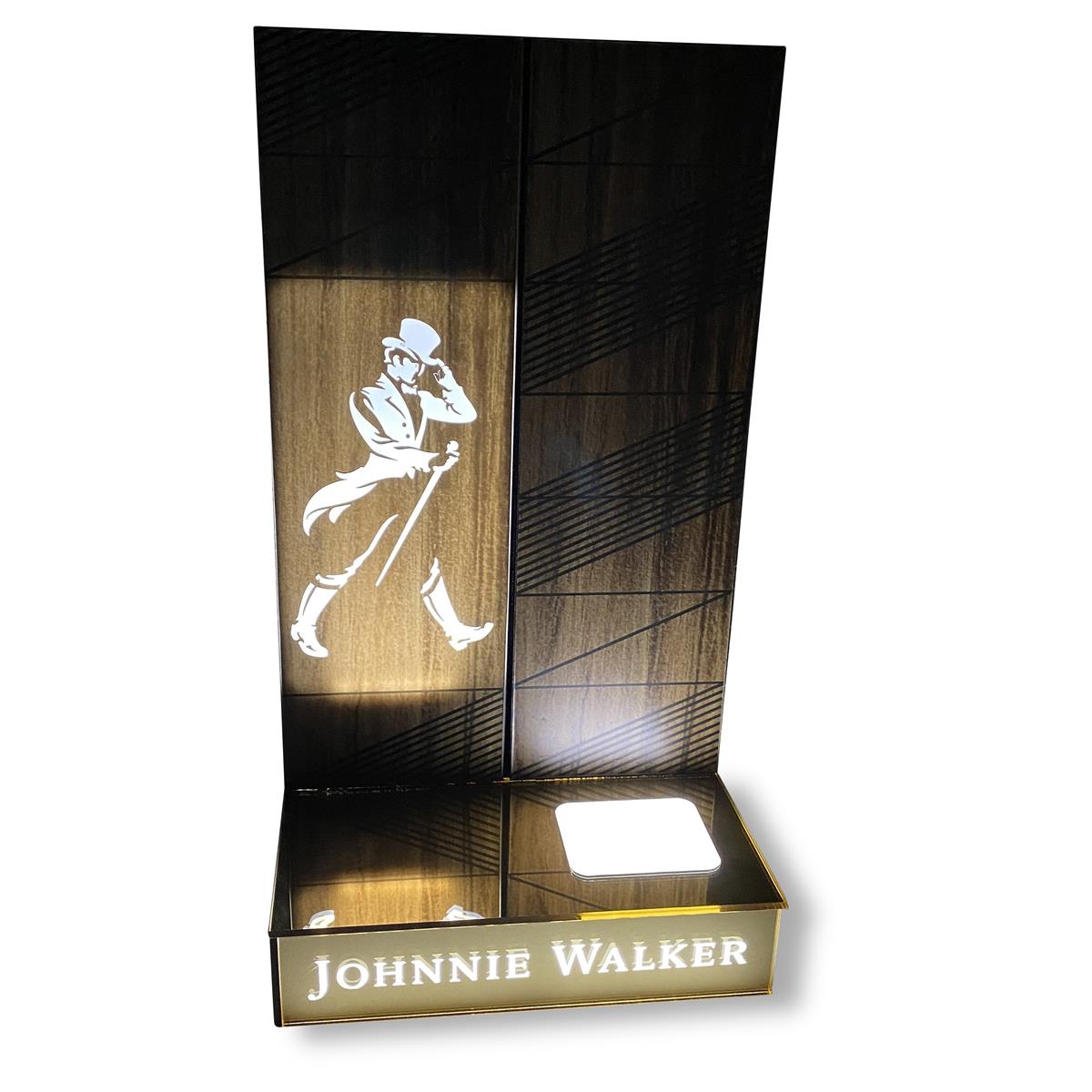 1x Johnnie Walker Whisky Glorifier 1 butelka o wyglądzie drewna ze złotem – Widok 4