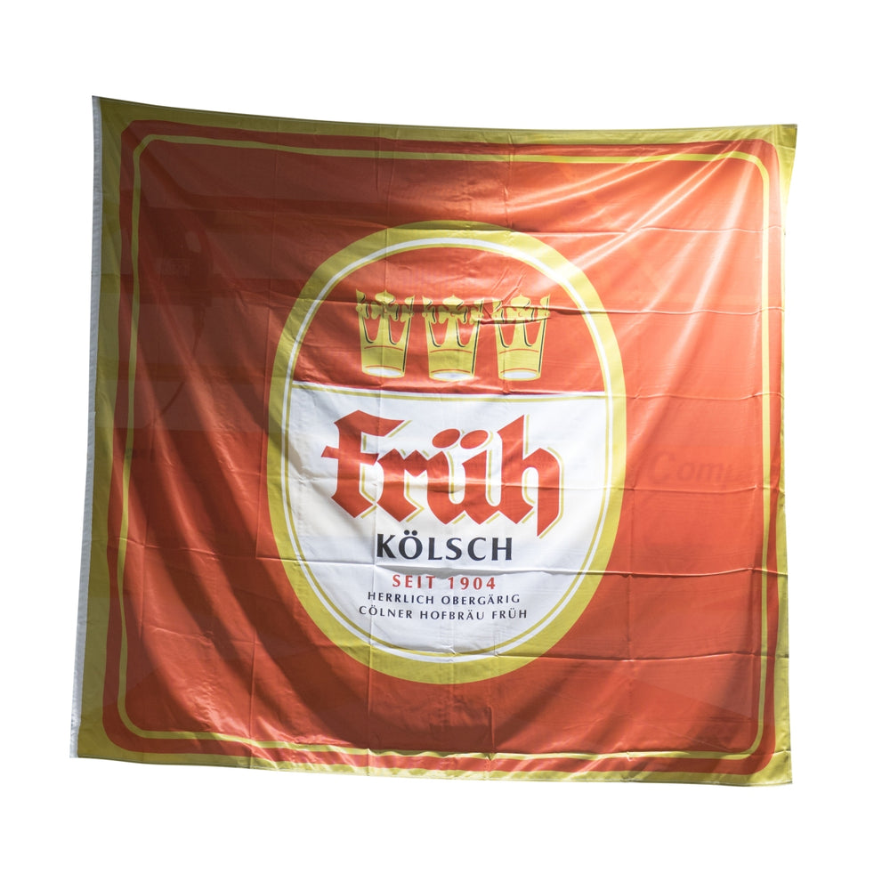 1x flaga piwa Kölsch wczesna czerwono-złota banderola