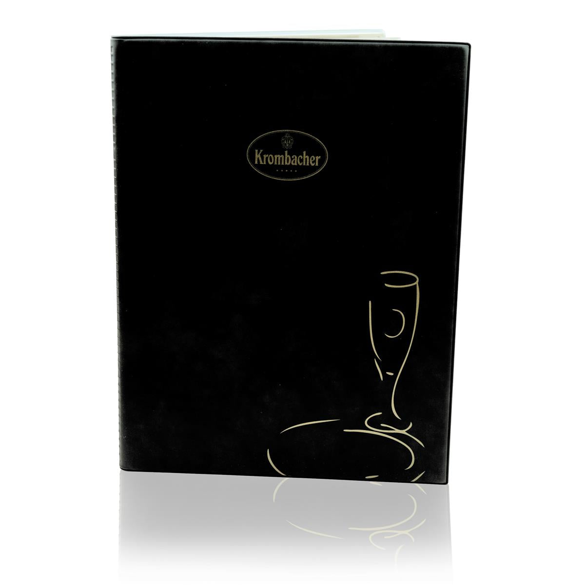 1x Karta menu piwa Krombacher skórzana oprawa DIN A4
