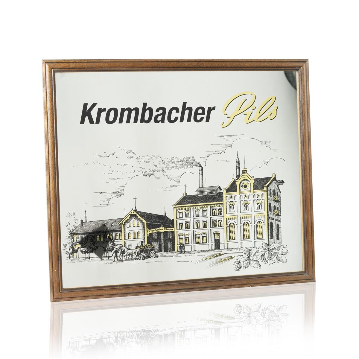1x Krombacher Beer Mirror Nostalgia Mirror Brewery 50 x 40