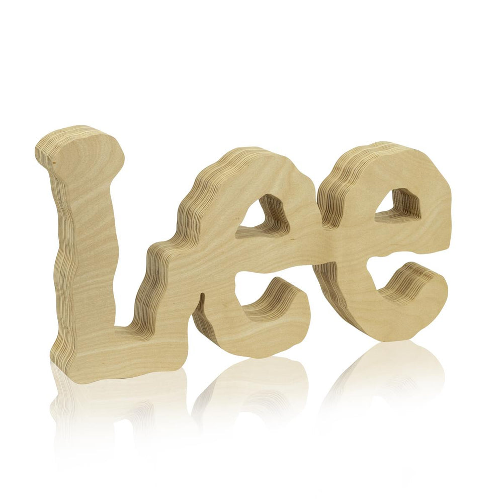 1x Lee Jeans tekstylny znak reklamowy drewno "LEE"