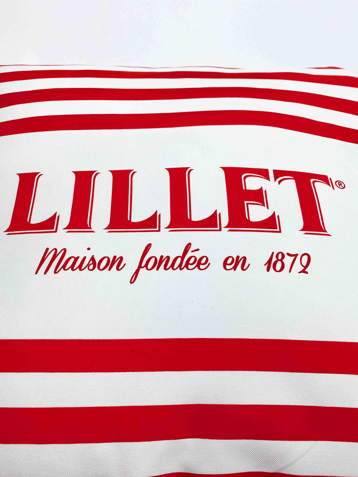 1x Poduszka na likier Lillet mała ok. 30x30x10cm czerwona/biała – Widok 3