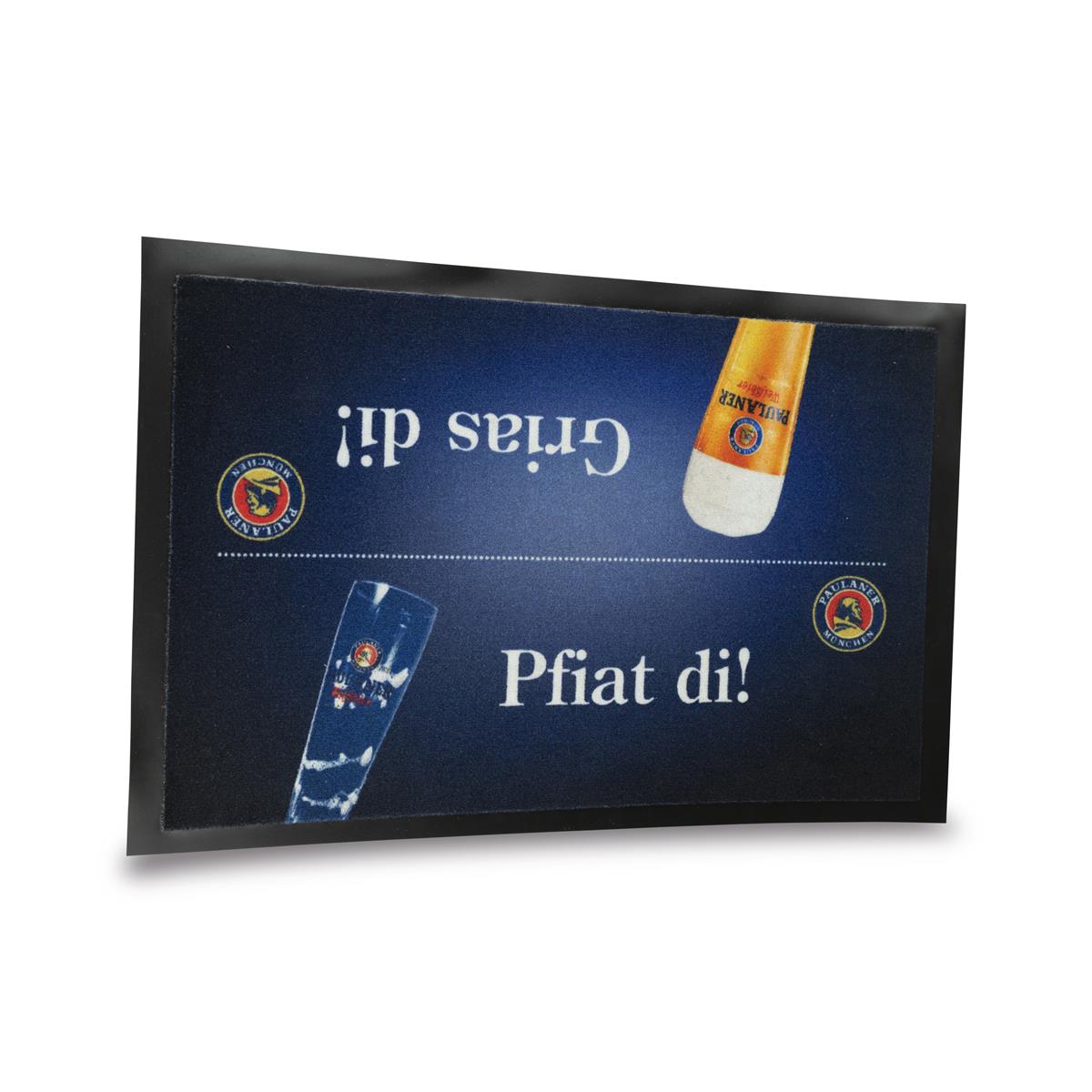 1x Wycieraczka do piwa Paulaner Pfiat di, Grias di 80x50