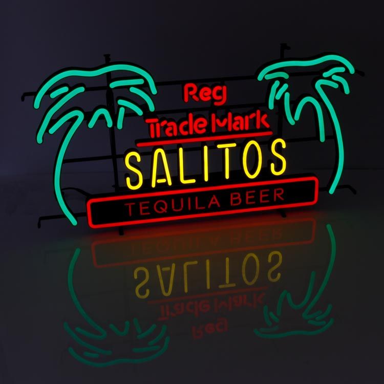 1x Salitos piwo znak LED palmy neon 90 x 10 x 54
