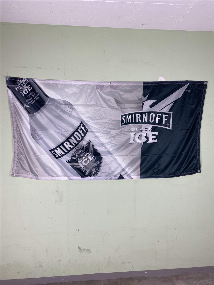 1x Smirnoff Vodka Flag Ice Black 190 x 90